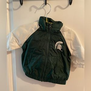 Michigan State windbreaker jacket and pants size 3 months